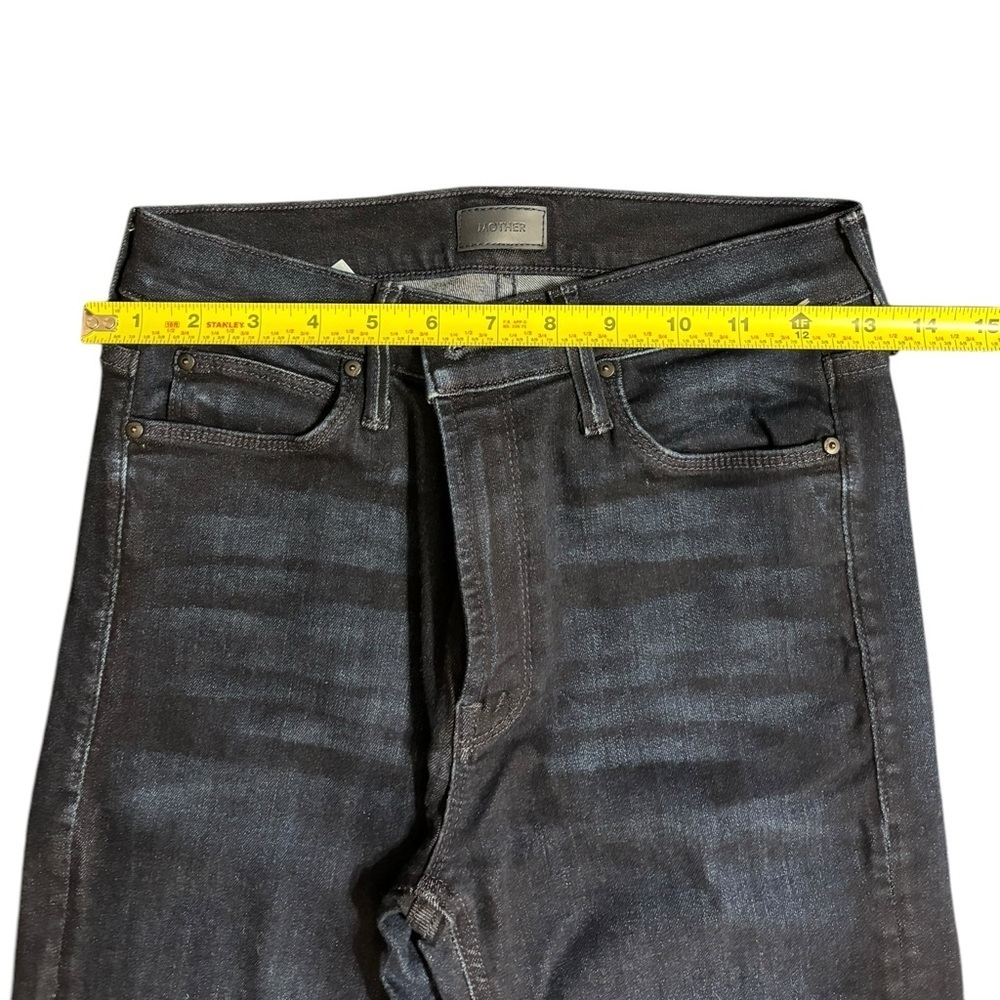 MOTHER THE MID RISE DAZZLER ANKLE Blue Straight Leg Denim with Subtle Worn Look - Picture 9 of 11